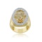 14K YELLOW GOLD 0.82CT DIAMOND MEDUZA HEAD RING