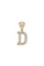 14K YELLOW GOLD 0.77CT DIAMOND LETTER D PENDANT