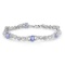 14K WHITE GOLD 2.65CT TANZANITE 0.25CT DIAMOND BRACELET