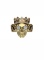 14K YELLOW GOLD 2.00CT DIAMOND CROWN SKULL RING