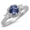 14K WHITE GOLD 1.00CT ALEXANDRITE 0.62CT DIAMOND RING