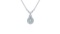 14K WHITE GOLD  3.50CT AQUAMARINE 1.05CT DIAMOND PENDANT WITH CHAIN