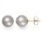 AKOYA 14KT YG Round AA Quality  9MM Stud Earring