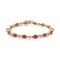 14K YELLOW GOLD 13.81CT RUBY 0.20CT DIAMOND BRACELET