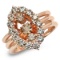 14K ROSE GOLD 1.52CT CHAMPAGNE DIAMOND RING