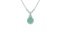 14K WHITE GOLD 3.50CT EMERALD 1.00CT DIAMOND PENDANT WITH CHAIN