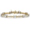 14K YELLOW & WHITE GOLD 2.30CT DIAMOND BRACELET