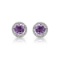 14K WHITE GOLD 1.65CT AMETHYST 0.55CT DIAMOND EARRINGS