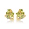 14K YELLOW GOLD 1.00CT PERIDOT 0.25CT DIAMOND EARRINGS