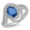 18K WHITE GOLD 1.40CT SAPPHIRE 0.69CT DIAMOND RING