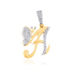 10K YELLOW GOLD 0.44CT DIAMOND LETTER A PENDANT