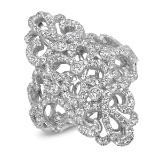 18K WHITE GOLD 4.00 CT DIAMOND RING