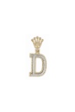 14K YELLOW GOLD 0.77CT DIAMOND LETTER D PENDANT