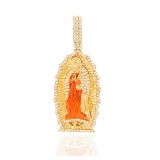 14K YELLOW GOLD 0.74CT DIAMOND PENDANT