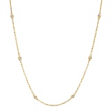 14K YELLOW GOLD 0.65CT DIAMOND NECKLACE