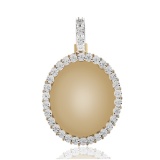 14K YELLOW GOLD 7.70CT DIAMOND PENDANT