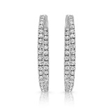 14K WHITE GOLD 3.05CT DIAMOND EARRINGS