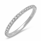 14K WHITE GOLD 1.00CT DIAMIND RING