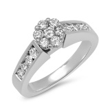 14K WHITE GOLD 1.00CT DIAMOND RING