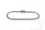 18K WHITE GOLD 2.55CT DIAMOND TENNIS BRACELET