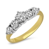 14K YELLOW GOLD 0.65CT DIAMOND RING