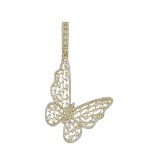 14K YELLOW GOLD 1.68CT DIAMOND BUTTERFLY PENDANT