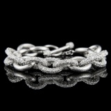 18K WHITE GOLD 14.47CT DIAMOND BRACELET