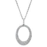 18K WHITE GOLD 3.05CT DIAMOND PENDANT