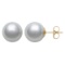 SOUTH SEA 14KT YG Round AAA Quality 9MM Stud Earring