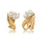 14K YELLOW GOLD SWAN PEARL EARRINGS