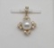 14KT YG 6-7MM FRESH WATER PEARL & DIAMOND PENDANT