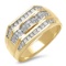 14K YELLOW GOLD 1.30CT DIAMOND MEN'S RING