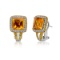 18K YELLOW GOLD 11CT CITRINE 0.75CT SAPPHIRE 0.35CT DIAMOND EARRINGS