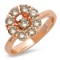 14K ROSE GOLD 1.13CT CHAMPAGNE DANCING DIAMOND RING