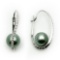 14KT WG 10-11MM TAHITIAN & DIAMOND EARRING