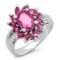 14K WHITE GOLD 3.00CT RUBY RING