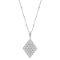 14K WHITE GOLD 3.00CT DIAMOND PENDANT & 0.65CT DIAMOND CHAIN