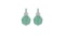 14K WHITE GOLD 7.00CT EMERALD 2.00CT DIAMOND EARRINGS