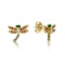 18K GOLD/PLATINUM 0.15CT MARQUIS DIAMOND DRAGONFLY EARRINGS