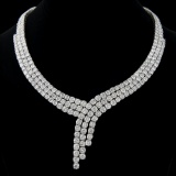 18K WHITE GOLD 55.75CT DIAMOND NECKLACE