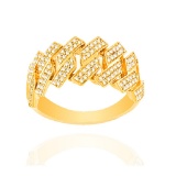 14K YELLOW GOLD 0.52CT DIAMOND RING