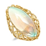 14K YELLOW GOLD 6.80CT OPAL RING