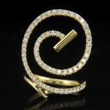 18K YELLOW GOLD 0.98CT DIAMOND RING