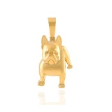 14K YELLOW GOLD DOG PENDANT