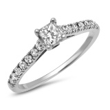 14K WHITE GOLD 0.85CT DIAMOND RING