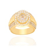 14K YELLOW GOLD 2.10CT DIAMOND RING