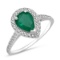 14K WHITE GOLD 1.81CT EMERALD 1.25CT DIAMOND RING