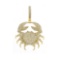 14K YELLOW GOLD 1.51CT DIAMOND CANCER ZODIAC SIGN PENDANT