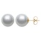 SOUTH SEA 14KT YG Round AAA Quality 10MM Stud Earring