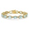 14K YELLOW GOLD 30.20CT AQUAMARINE 0.90CT DIAMOND BRACELET